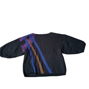 Vintage 80’s Vallina Donna Italy wool mohair sweater sz M L artsy abstract knit